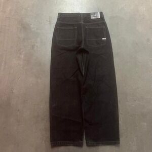 Y2K South Pole men's black grey tab baggy jeans hiphop wide leg loose 34